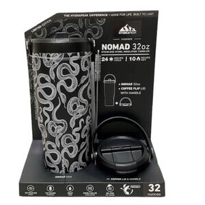 Hydrapeak Voyager Artisan Collection 32oz Tumbler (Snakes) Straw Lid and Straw